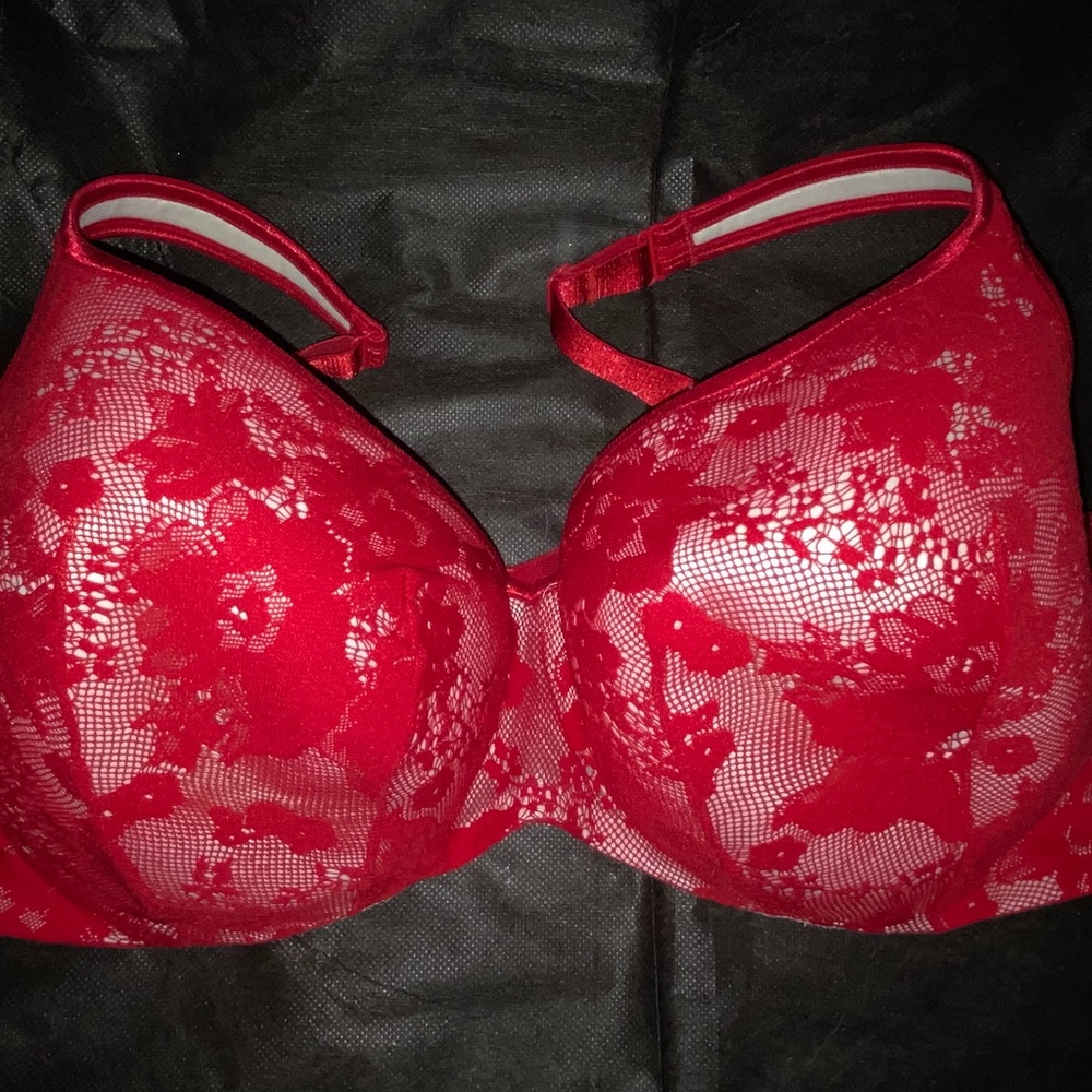 Cacique 44DDD Red Lace Plus Size BRA I2